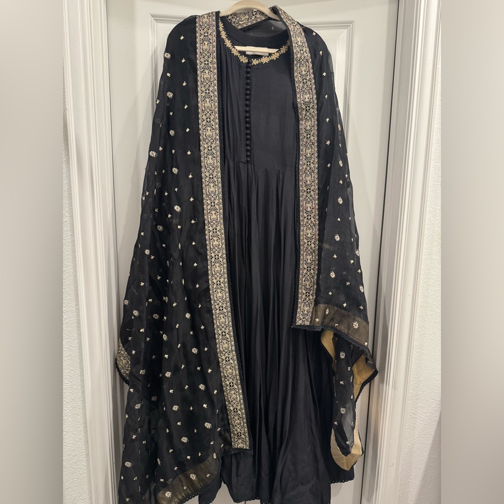 Faiza saqlain Pakistani designer anarkali frock with dupatta